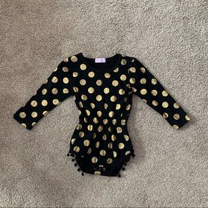🛑SOLD🛑Black/Gold Romper